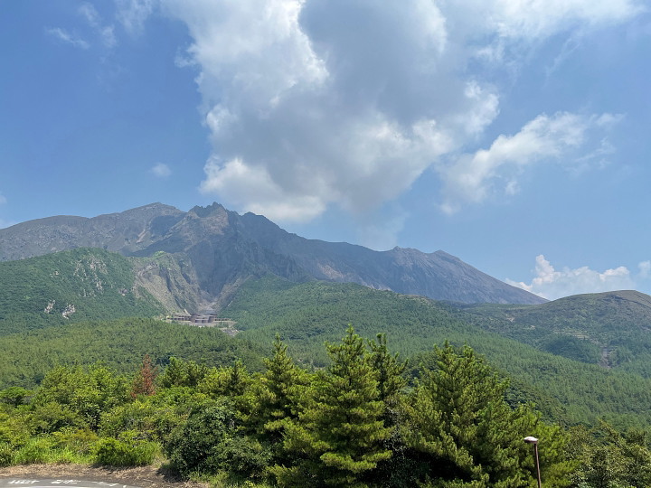 ④湯之平展望所から見た桜島